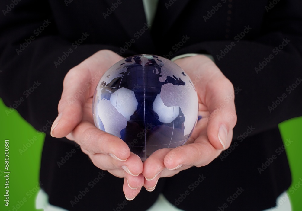 Canvas Prints Concept of Earth Day. Hands hold a Globe.