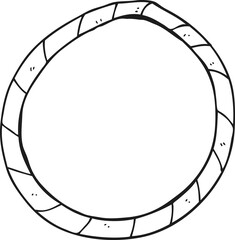 black and white cartoon hula hoop