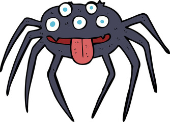 cartoon gross halloween spider