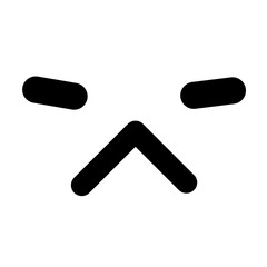 simple annoyed face icon