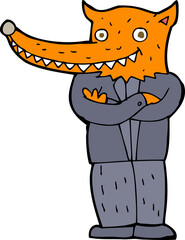 cartoon fox man