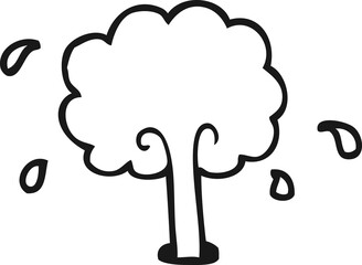 black and white cartoon spouting water