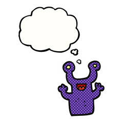 thought bubble cartoon little alien