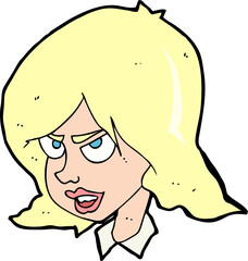 cartoon annoyed woman