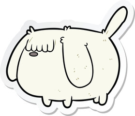 sticker of a funny cartoon dog