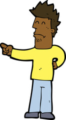 cartoon man pointing