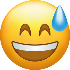 Laughing Smiling Emoji Face. Emoticon.