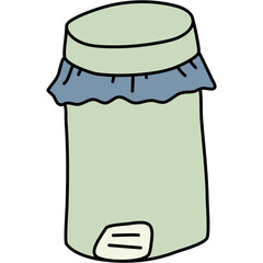 Trash bin. Vector cartoon illustration.