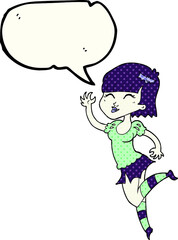 comic book speech bubble cartoon vampire girl