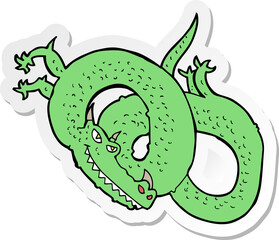 sticker of a cartoon dragon