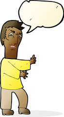 cartoon angry man with speech bubble