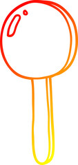 warm gradient line drawing cartoon lollipop