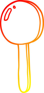 recommend clip art: warm gradient line drawing cartoon lollipop