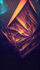 Abstract background with triangles, Generative AI