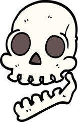 cartoon doodle skull