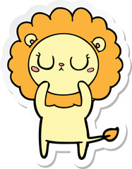 sticker of a cartoon lion