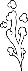 line drawing cartoon gust of air