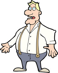 cartoon shocked man