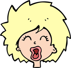 cartoon woman screaming
