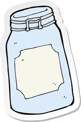 sticker of a cartoon jar