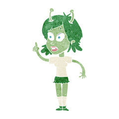 cartoon space alien