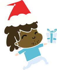 christmas cartoon of kawaii boy