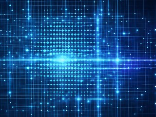 abstract technology blue background with growing lines. Abstract technology design with neon colors and grid lines. Representing chips, ai, machine learning, gpu, cpu, computer, internet, cloud, gpt 