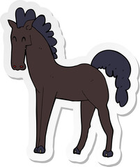 sticker of a cartoon horse