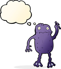 cartoon poisonous frog with thought bubble