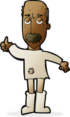 cartoon annoyed old man