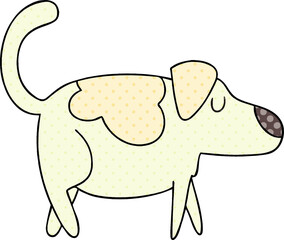 quirky comic book style cartoon dog