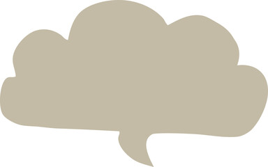 cartoon doodle cloud speech bubble