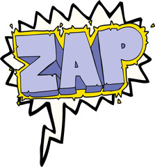 speech bubble cartoon zap symbol