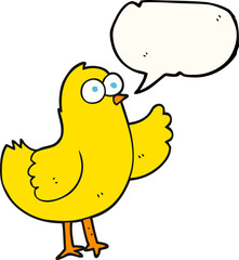 speech bubble cartoon bird