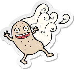 sticker of a cartoon potato