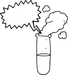 speech bubble cartoon science test tube