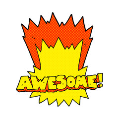 awesome comic book style cartoon shout