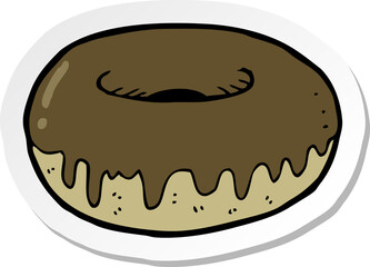 sticker of a cartoon donut