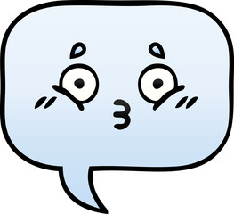 gradient shaded cartoon speech bubble