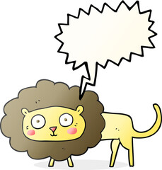 speech bubble cartoon lion