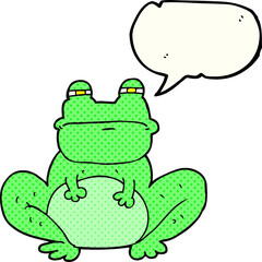 comic book speech bubble cartoon frog