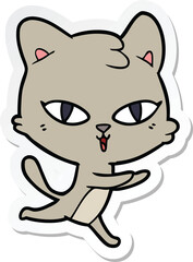 sticker of a cartoon cat
