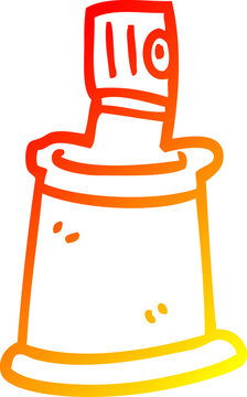 recommend clip art: warm gradient line drawing cartoon aerosol spray can