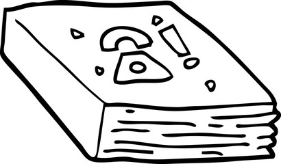 black and white cartoon local phone book