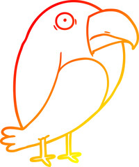 warm gradient line drawing cartoon crow
