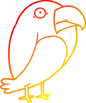 recommend clip art: warm gradient line drawing cartoon crow