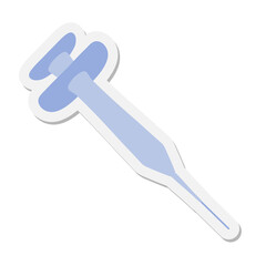 medical syringe sticker