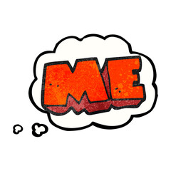 thought bubble textured cartoon ME symbol