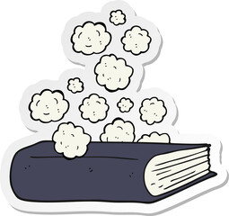 sticker of a cartoon old book