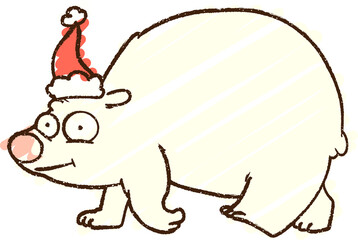 Polar Bear Chalk Drawing